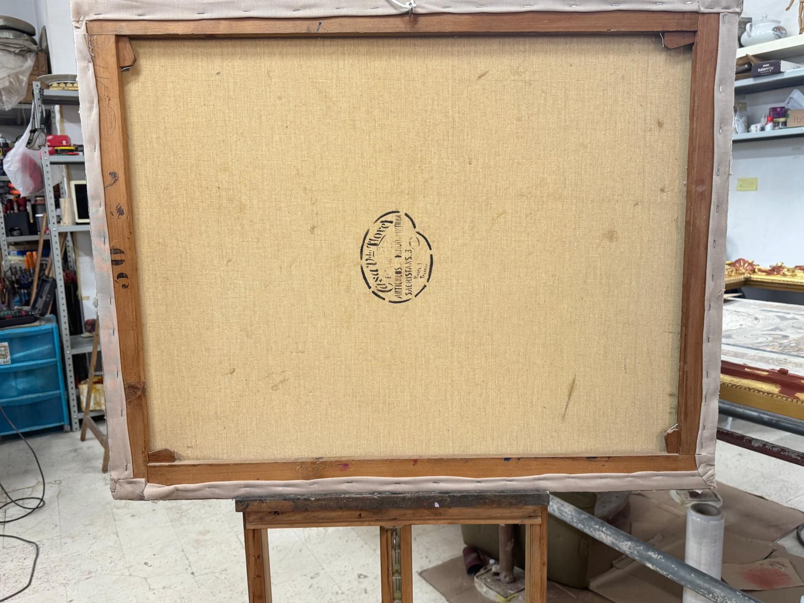 Parte posterior del lienzo